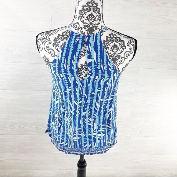 Lilly Pulitzer Leaf and Dot Samba Silk Halter Top - Picture 7 of 10